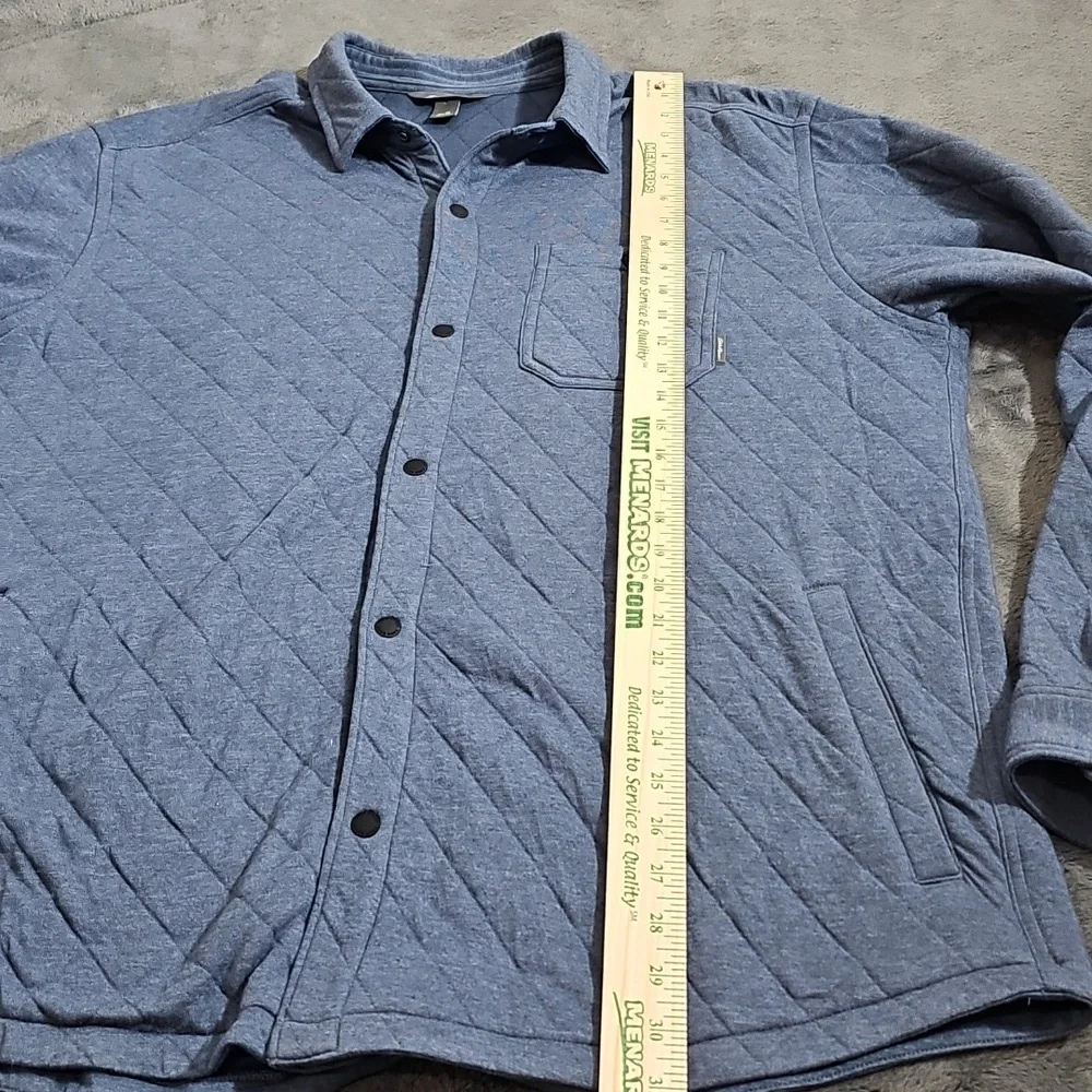 Eddie Bauer Shirt Jacket Quilted Shacket Chore Jacket Outdoor Blue Size L - Picture 5 of 9